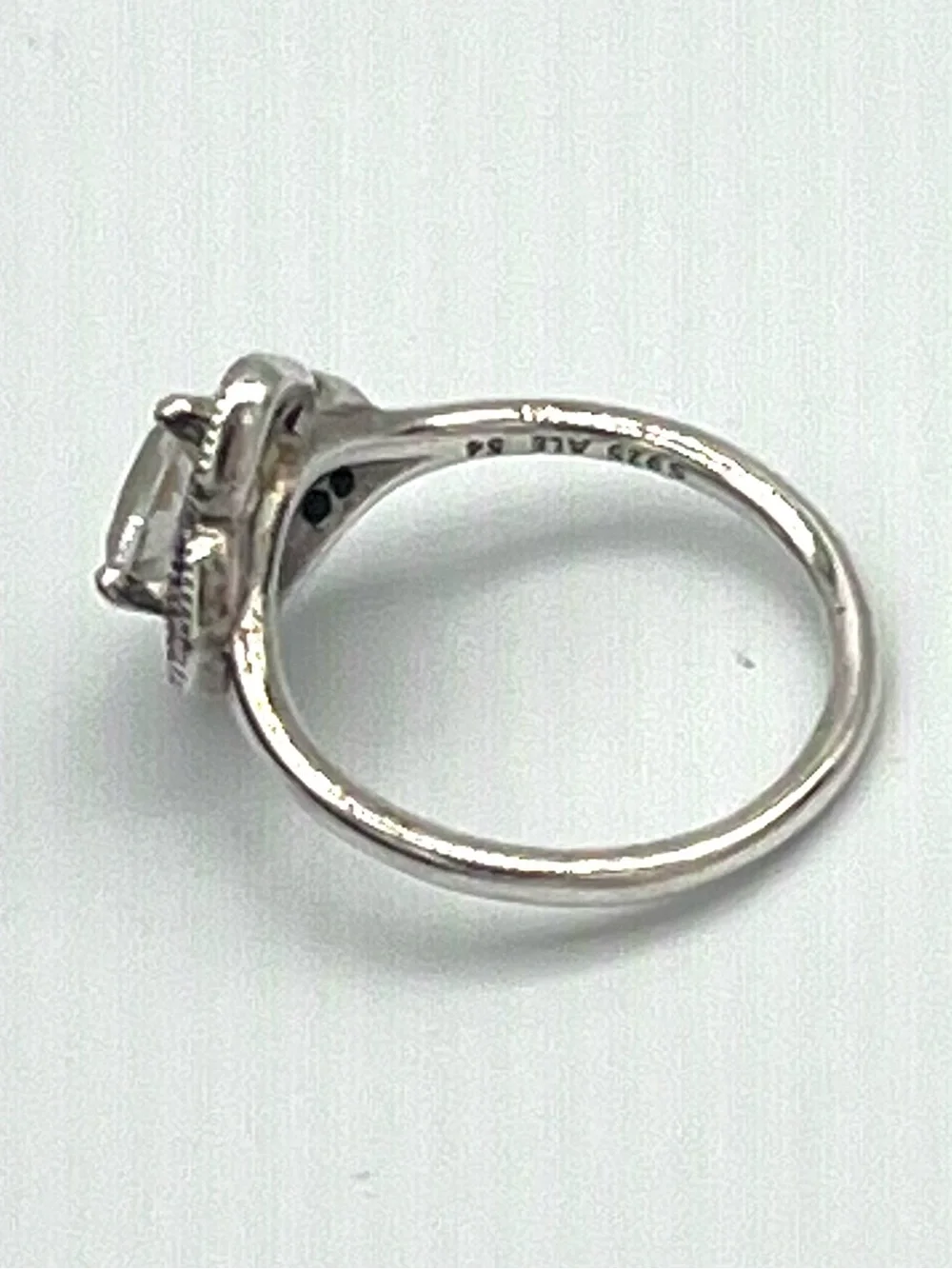 Pandora Art Deco Style Vintage Filigree Halo Ring - Sterling Silver CZ